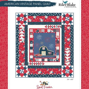 American Vintage Panel Quilt Kit Featuring Sweet Freedom Fabrics by Beverly McCullough ~ 59&quot; x 66&quot;