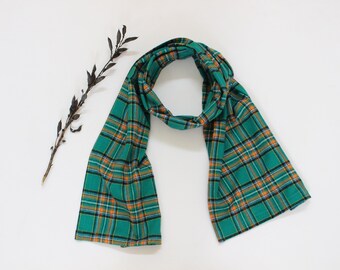 teal plaid scarf