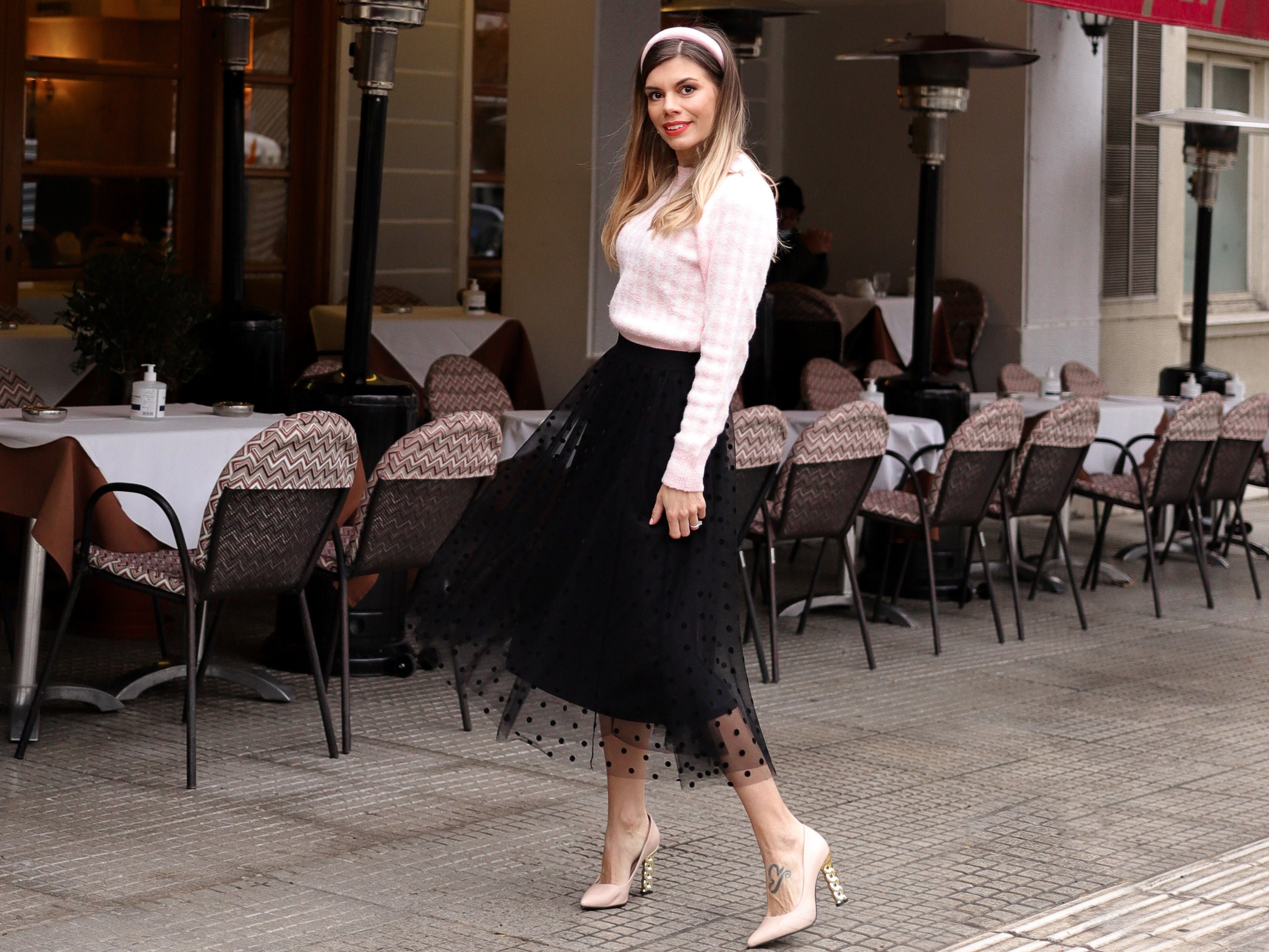 herlipto Dot tulle volume skirt lojadaslojas.com.br