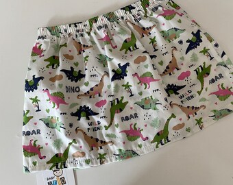 12-18 baby girls pink and green dinosaur skirt
