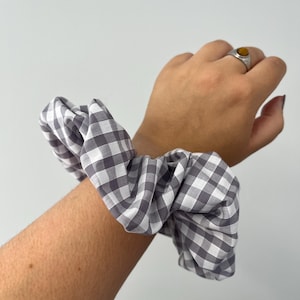 XL Scrunchie | gingham scrunchie | handmade hair accessory | handmade | large scrunchie | handmade uk