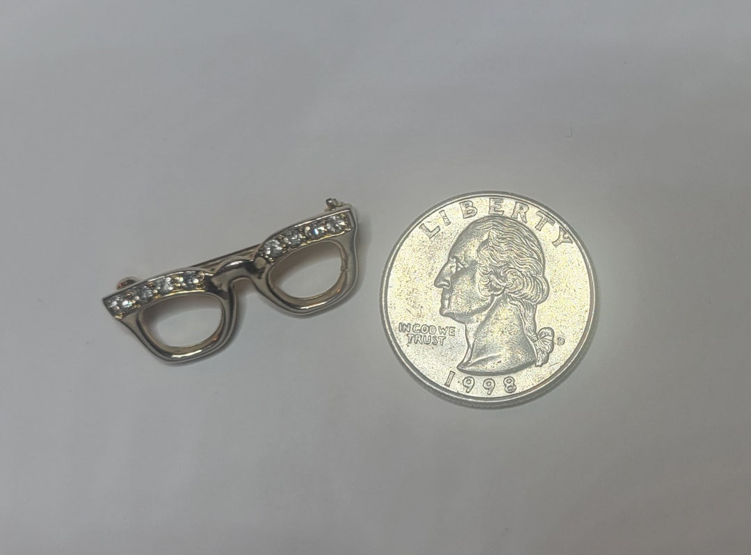 Eyeglasses Pin Etsy