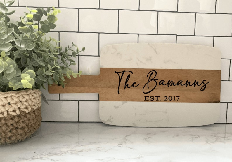 Custom Wood/Marble Cutting Board, Personalized Cutting Board, Home Decor, Kitchen Decor, Birthday, Gifts, Charcuterie Board, Cheese Board