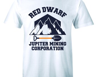 Jupiter Mining Mens Funny Red Dwarf Vest Retro 80/'s TV Programme Show