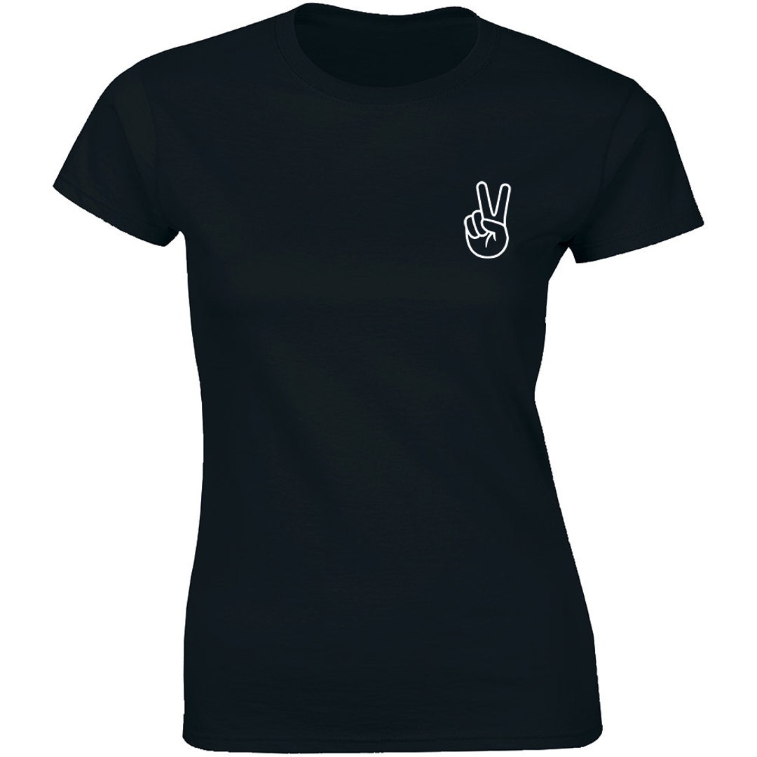 Peace Sign Fingers Hand Sign Peace Symbol Shirt Women's - Etsy