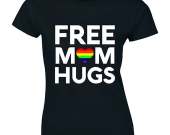Abrazos gratis para mamá - LGBT Mom Shirt LGBT Awareness Pride Mom Women's T-shirt Tee