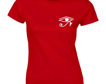 Eye of Horus T-shirt Ra Egyptian Egypt Mysticism Religion Funny Tee Shirt Womens