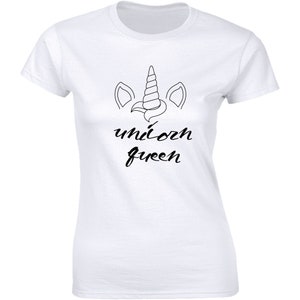Unicorn Queen Funny Rainbow Hipster Meme Joke Shirt Women&#39;s T-shirt Tee