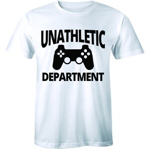 Unathletic Department Video Games Nerdy Gaming Controller Retro Tee Mens T-shirt