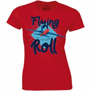 Flying is How I Roll Shirt Airline Pilot Captain Women&#39;s Premium T-shirt Gift