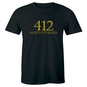 412 Made In Pittsburgh T-Shirt Area Code Steel City Pennsylvania PA Shirt Men