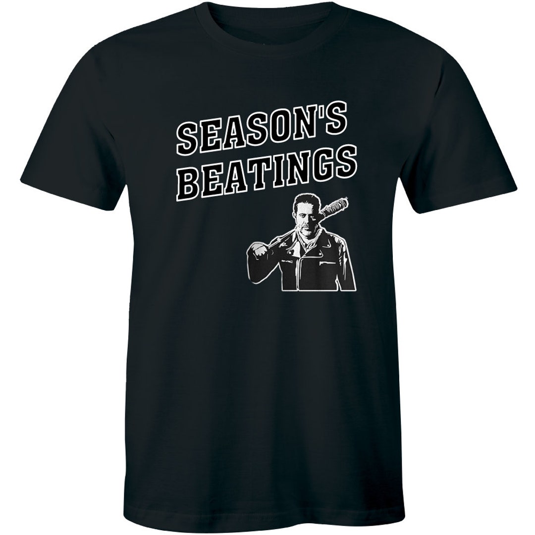 Seasons Beatings Dead Baseball Batt Men's Tshirt Tee Undead Zombie