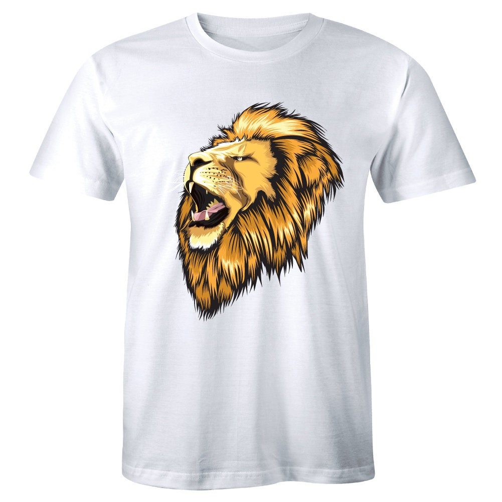 Fierce Lion T-shirt Gym Animal Game Birthday Gift Men's T