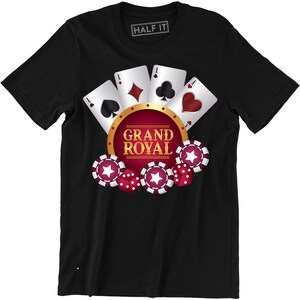 Grand Royal Four Aces Record Shirt Funny Playing Cards Game Casino Tee T-shirt
