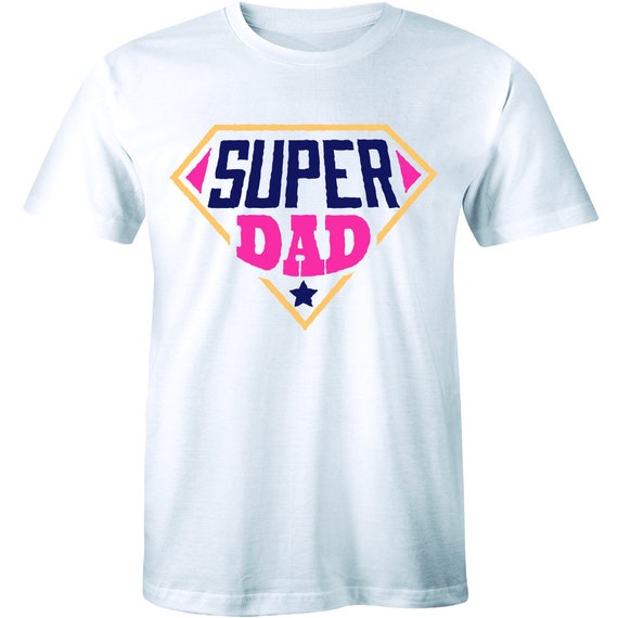 Men Super Dad Funny Daddy Grandpa Fathers Day Birthday Tee T | Etsy