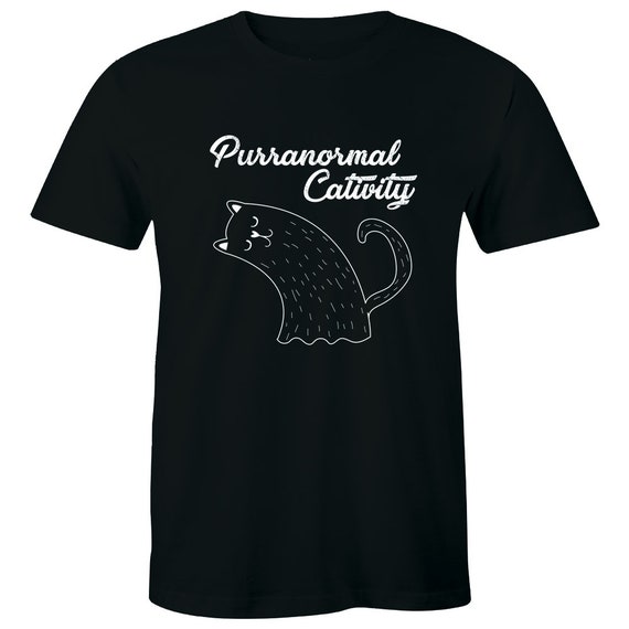 Purranormal Cativity - Cute Scary Ghost Cat Hallowen Shirt Men's T-shirt Tees