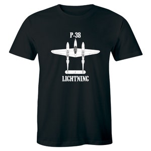P-38 Lightning WWII Fighter American Airpower Men&#39;s Premium T-Shirt Gift Tee