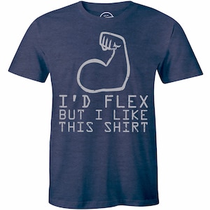 Workout Shirt Men, Mens Gym Shirt, Funny Gym Top, Muscle Shirt, Gym Shirts  With Sayings, I Would Flex but I Like This Shirt 