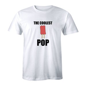 Mens Coolest Pop Funny Best Dad Ever Cool Popsicle Pun T shirt Tee Fathers Day