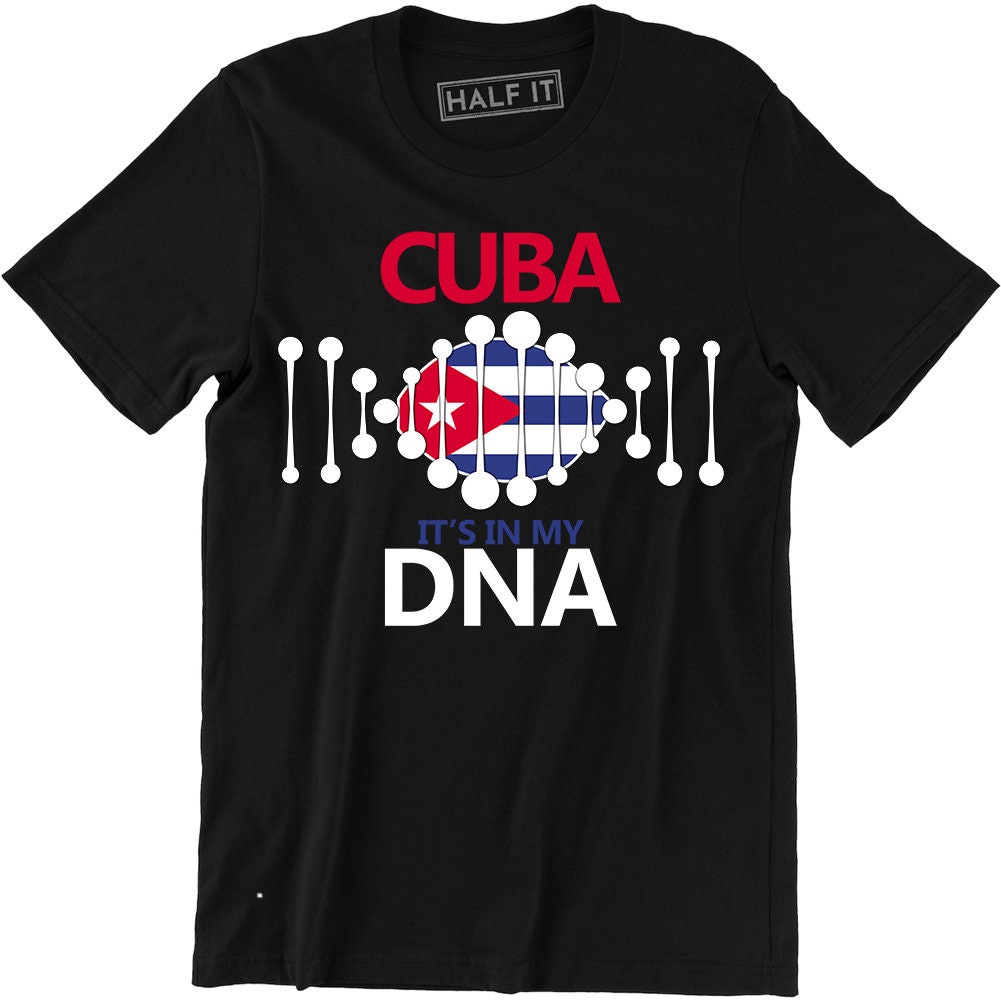 It's in My DNA Mexican Flag Cuban Collar Shirt for Men Hawaii Blouse  T-Shirts Button Tops Tees