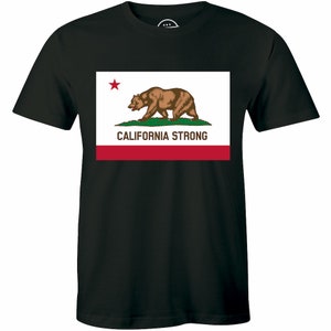 California Republic T-Shirt Cali State Bear Flag Star Tee Mens T-Shirt Gift