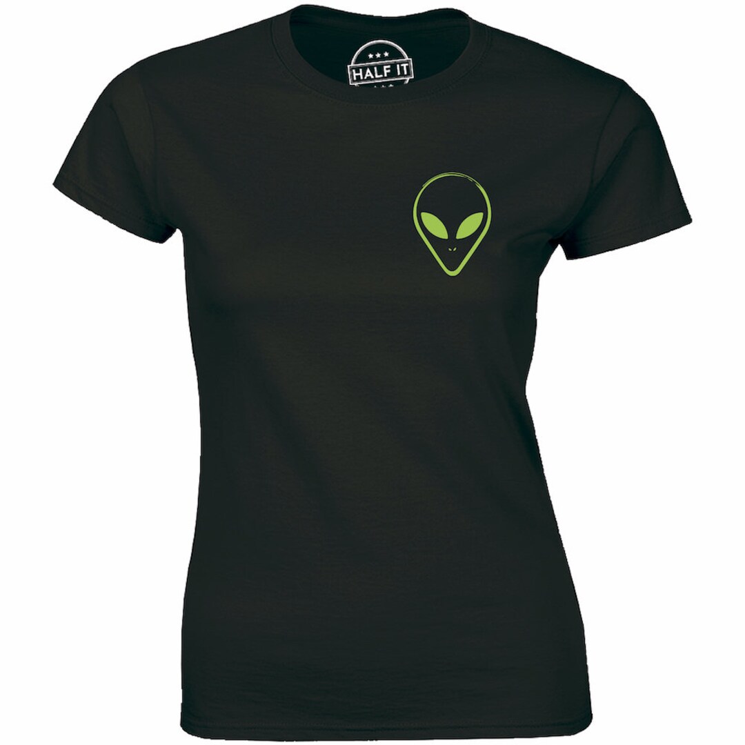 Alien Face Funny Pocket Shirt Sci Fi Space Horror Retro Fashion Women ...