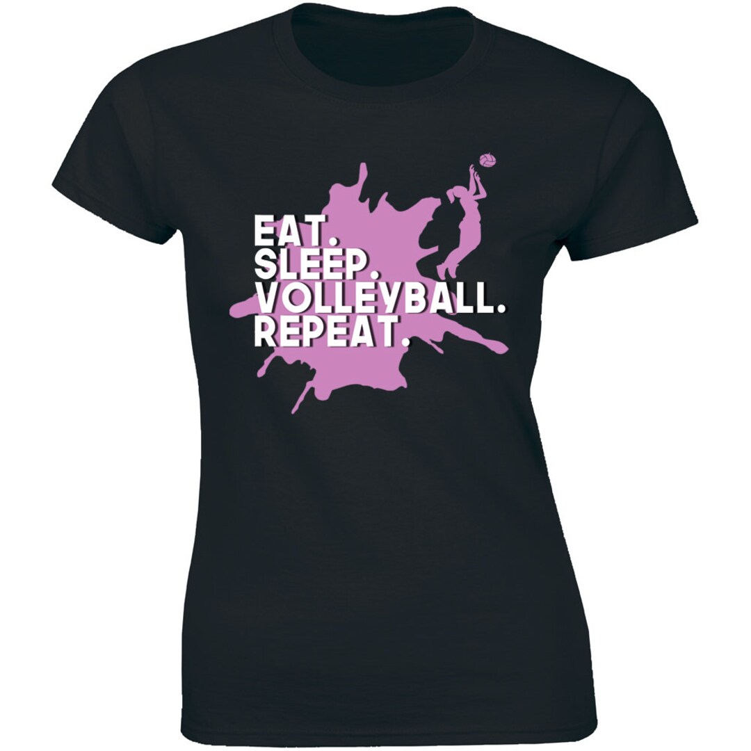 Women's Eat Sleep Volleyball Repeat Tshirt Volley Ball Etsy UK