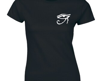 Eye of Horus T-shirt Ra Egyptian Egypt Mysticism Religion Funny Tee Shirt Womens