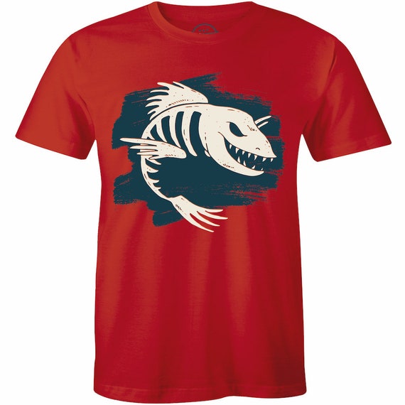 Angry Skeleton Fish Bones Design Fisherman Hunting Shirt Men's T-shirt Gift  Tee -  Canada