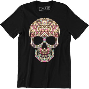 Calavera Skull Mexican Dead of the Dead Holiday Celebrate Death Men&#39;s T-shirt