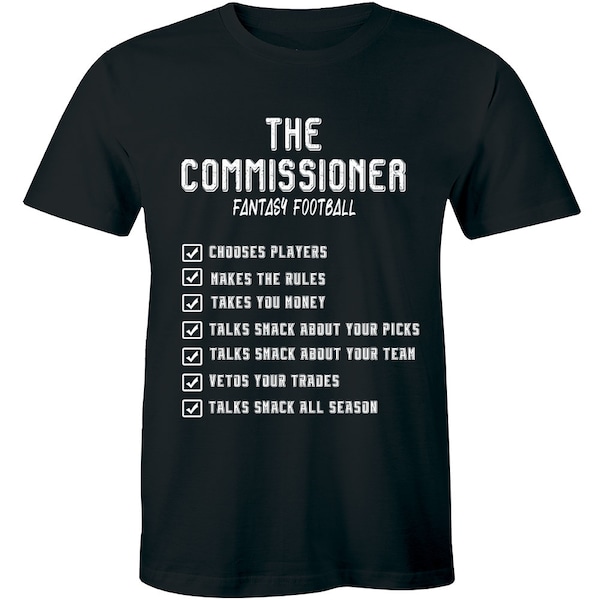 Fantasy Football Commissioner Tshirt Etsy