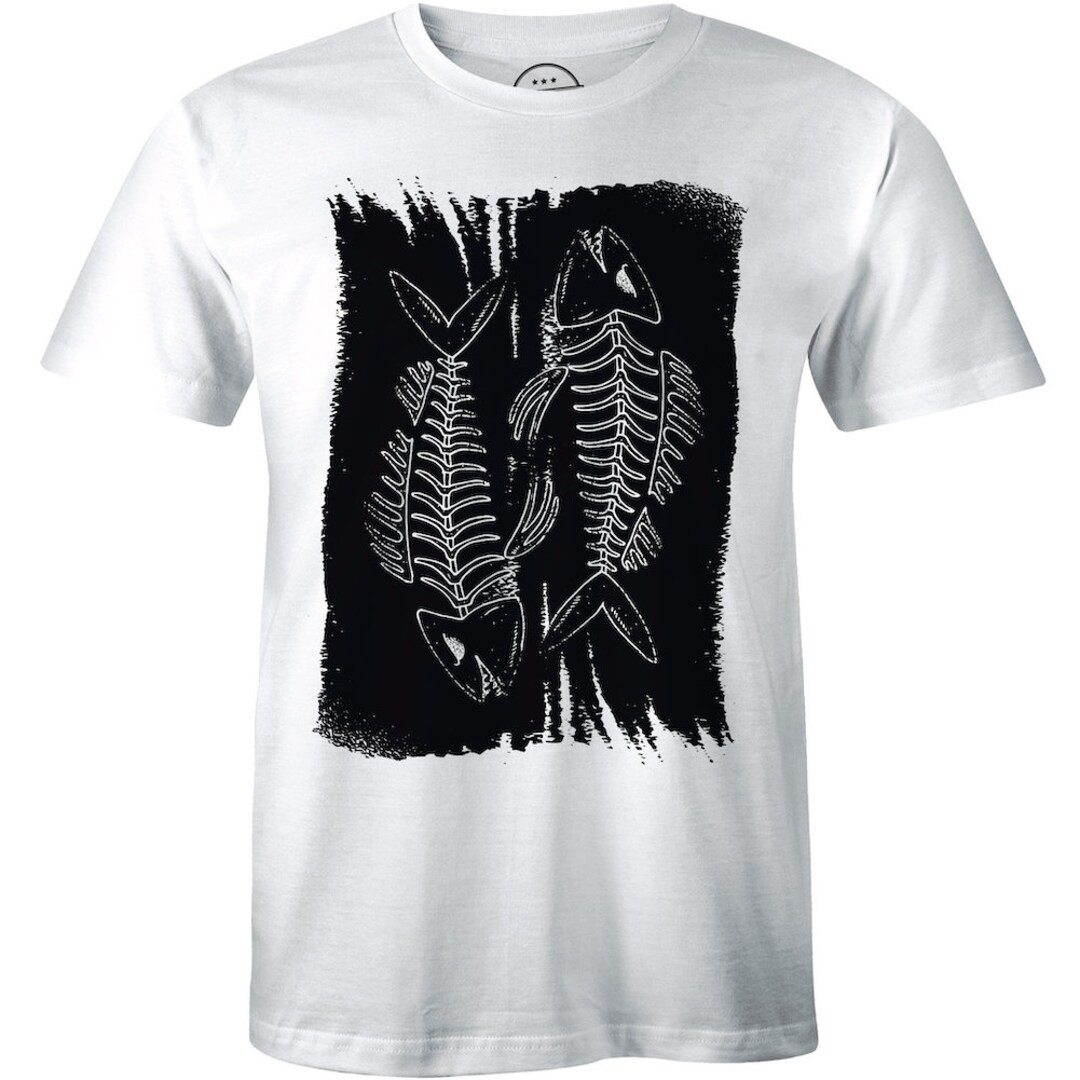 Fish Bones T-shirts Fishing Skeleton Bone Men's Premium Tee Gift - Etsy