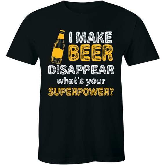 T-shirt Homme/unisex 'I Make Beer Disappear' - Coton - Taille Regular - Neuf Avec étiquette