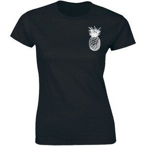 Pineapple Hipster Pocket Logo - Aloha Hawaiian Shirt Women&#39;s T-shirt Tees
