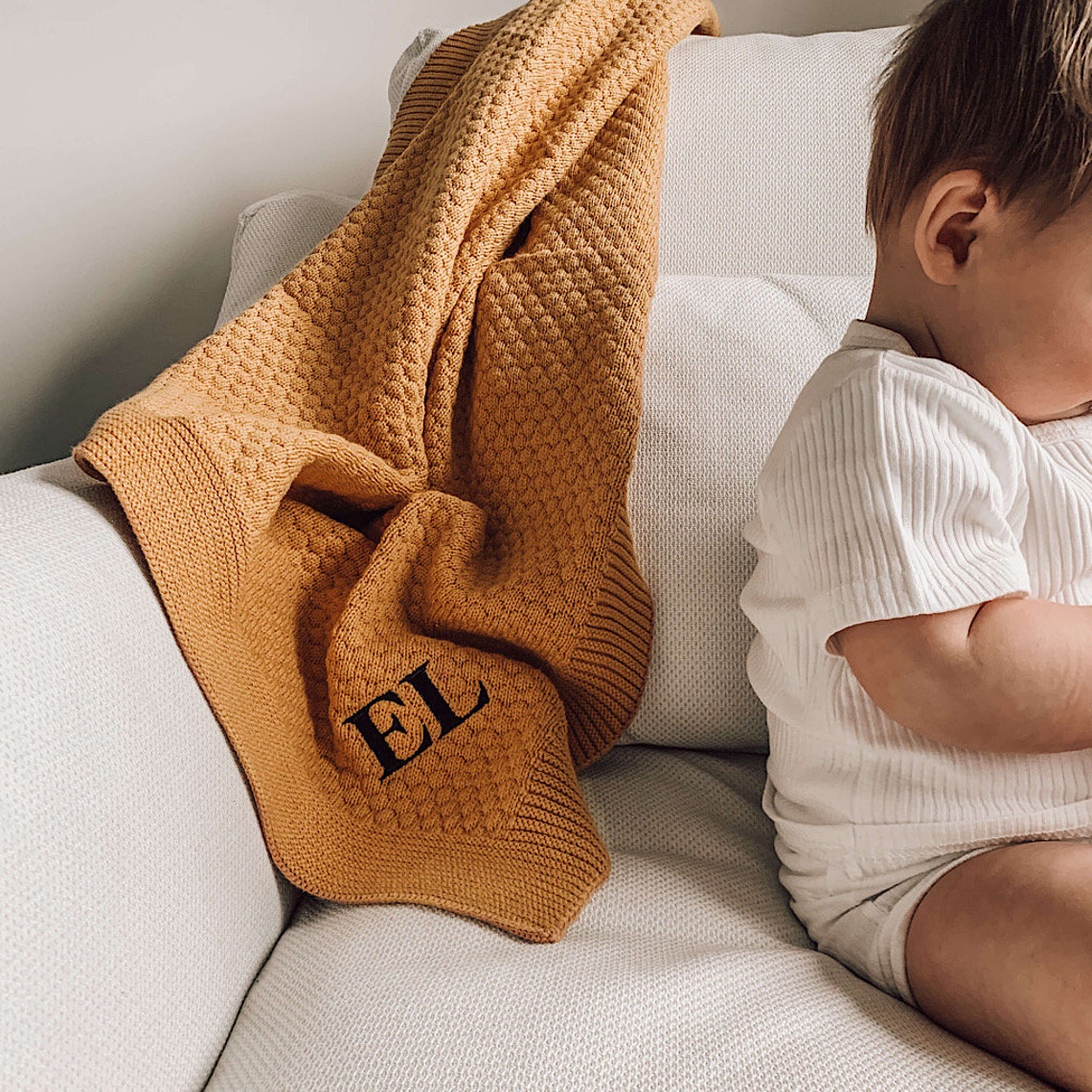 Baby Name Blanket Chunky Knit Blanket Custom Baby Blanket Etsy