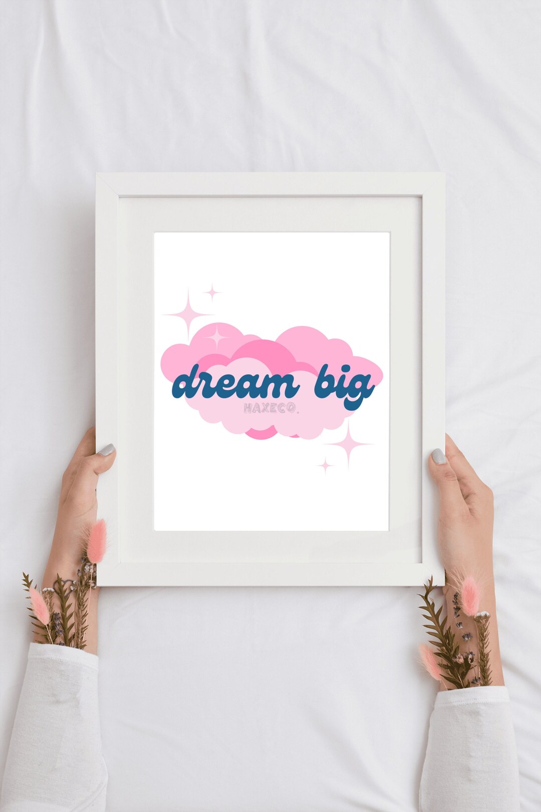 Dream Big Printable PNG JPG Files With Clouds and Stars Dream Big ...