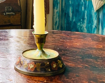 Solid Brass Candle Holder - Vintage Candle Holder - Bohemian Candlestick - Cottage Decor - Farmhouse - Candle Stick Holder