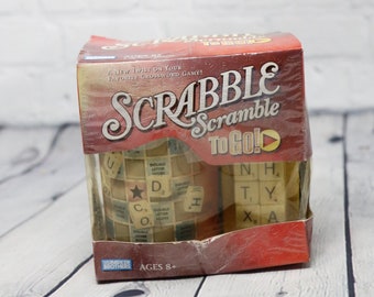 Scrabble Scramble To Go - Vintage Board Games - Classic Scrabble - Crossword Game