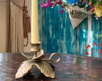 Rustic Brass Candle Holder - Vintage Candle Holder - Bohemian Candlestick - Antique Decor - Farmhouse - Candle Stick Holder