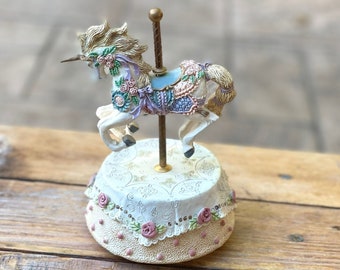 Vintage Musical Carousel Horse, Merry-Go-Around Musical Carousel, Memorabilia, Musical Gifts, Vintage Accents, Vintage Carousel