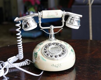 Vintage Telefon - Retro Druckknopf Telefon - Viktorianisches Telefon - Kolonial dekor - Cottage Dekor - Retro - Sammlerstücke
