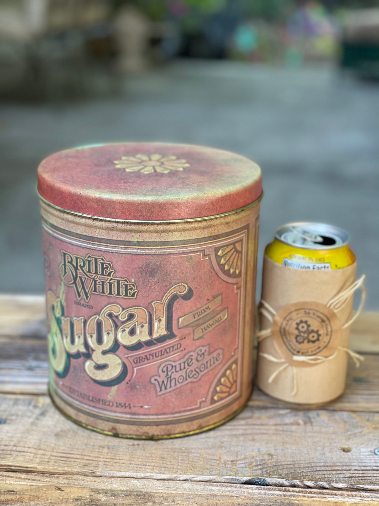 Vintage Sugar Canister Tin Sugar Storage Sugar Jar Etsy UK