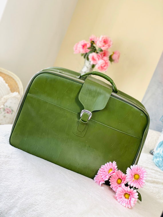 Vintage Samsonite Olive Green Luggage Vintage Lugga… Gem