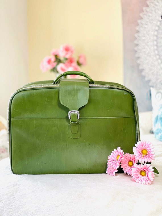 Vintage Samsonite Olive Green Luggage - Vintage Lu