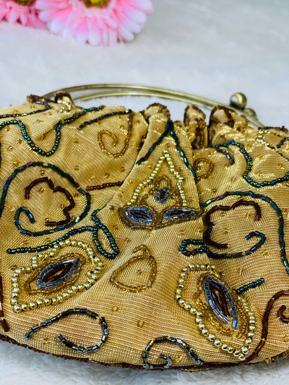 Vintage Beaded Clutch - Evening Clutch - Vintage … - image 4