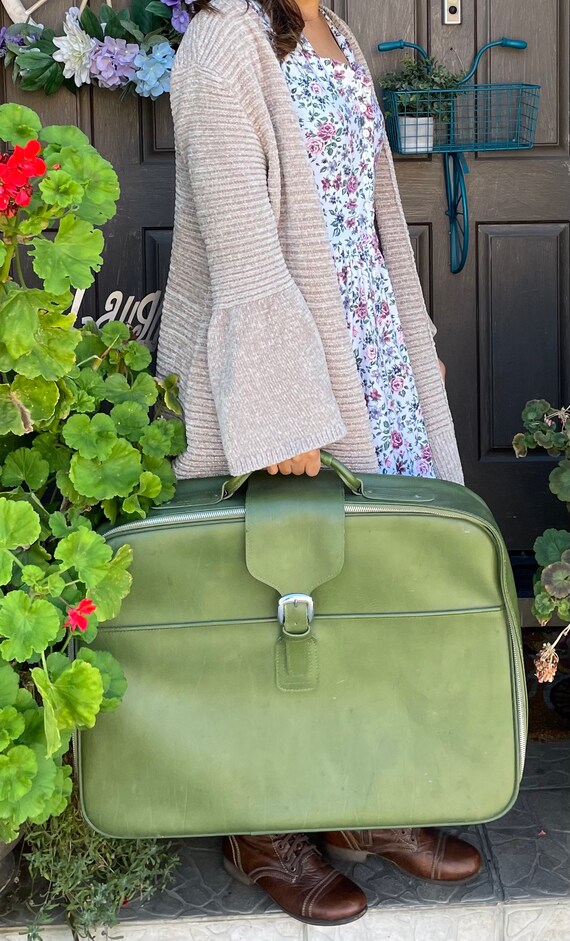 Vintage Samsonite Olive Green Luggage Vintage Lugga… Gem