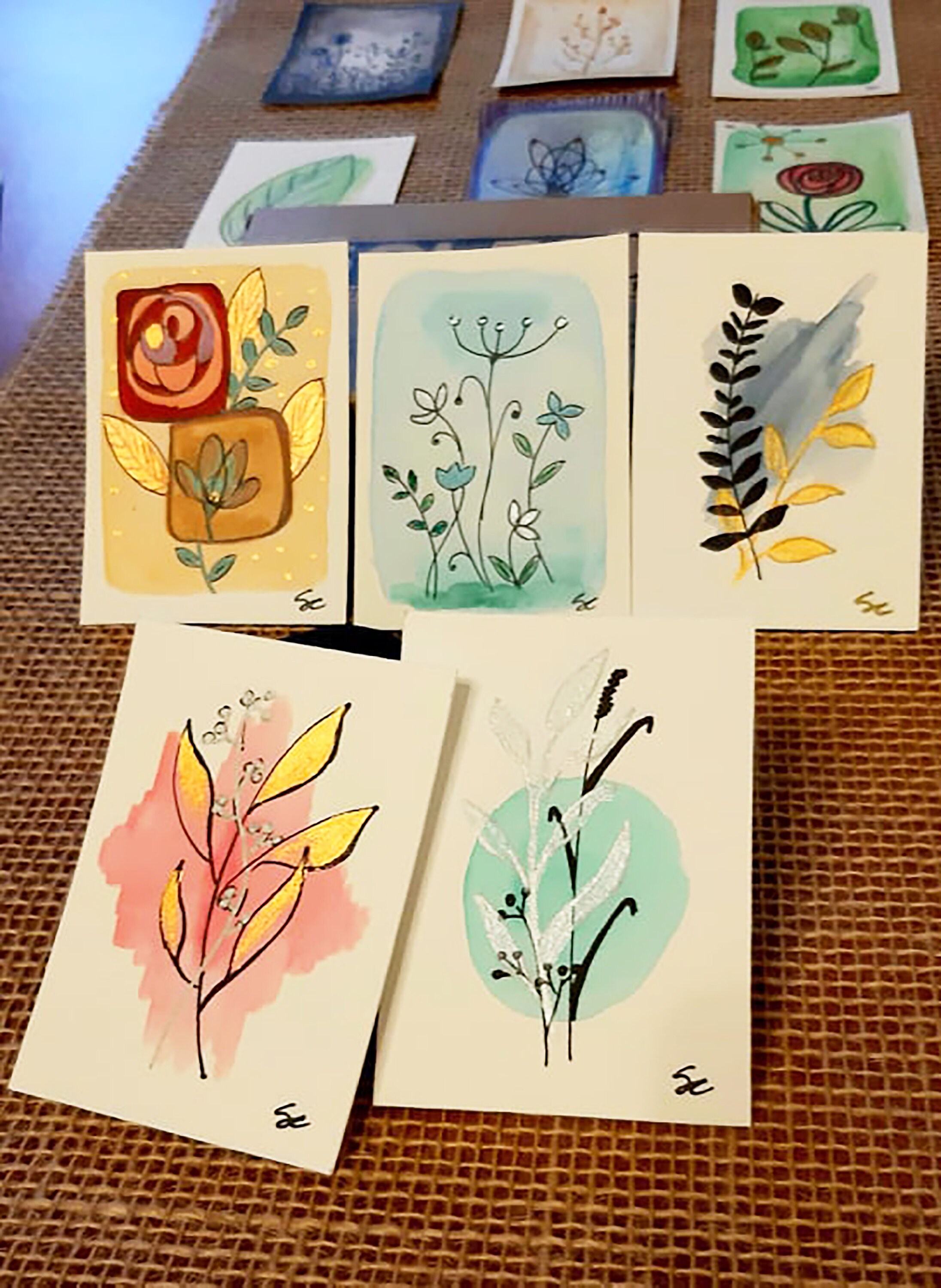 ACEO Card Aceo Original watercolor painting handmade Etsy