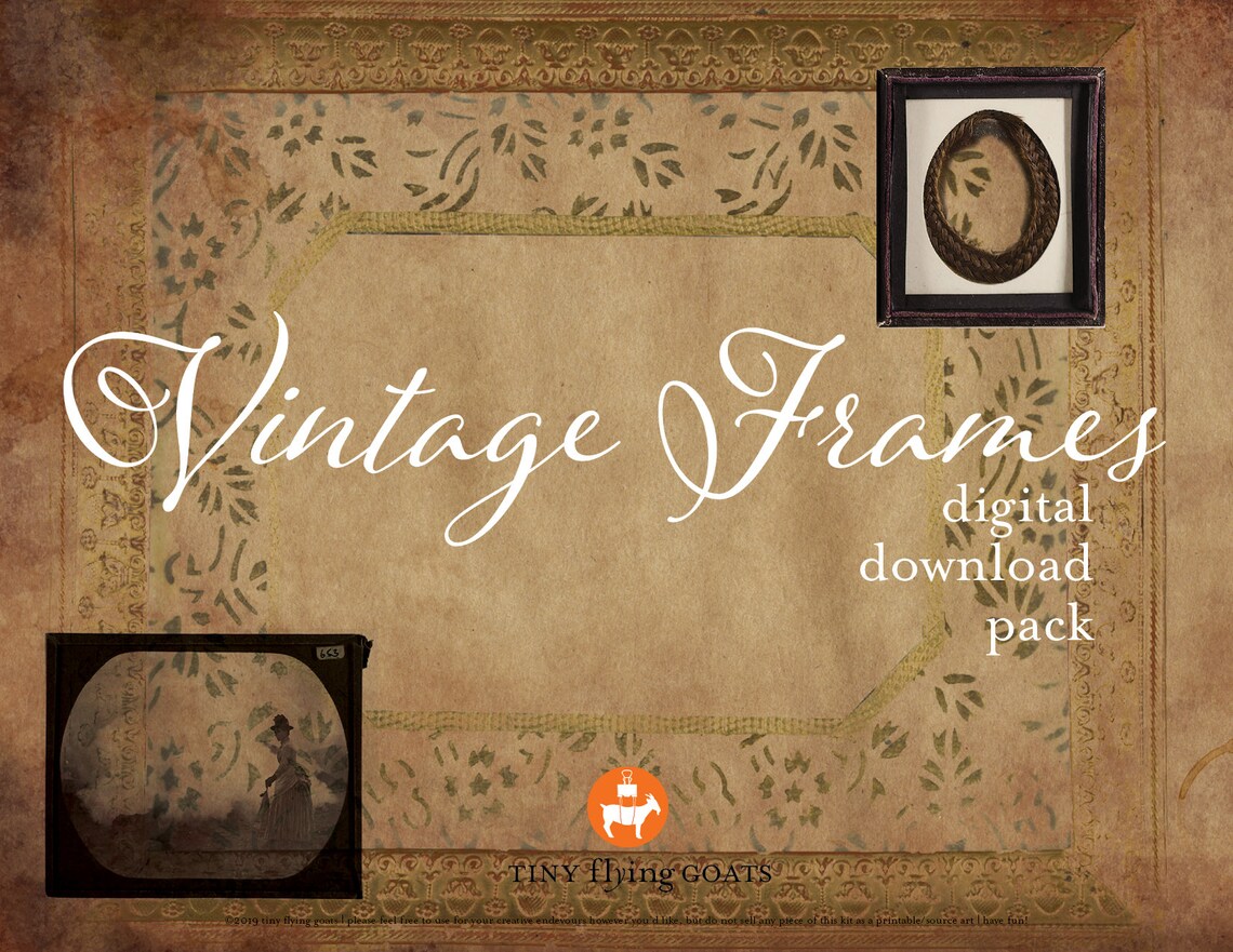 Vintage Picture Frames junk journal digital download kit Etsy