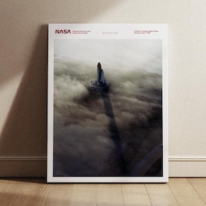 NASA Challenger Space Shuttle Launch Poster: Kennedy Space Center Photo