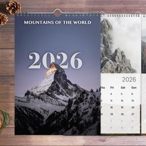 Calendario da parete "Montagne del mondo, natura e grandi spazi aperti" (2026)